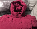 雅鹿羽绒服女可脱卸帽秋冬新款中年老年50岁奶奶羽绒冬装XWJ 酒红 3XL 180（建议125-140斤） 实拍图