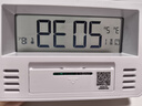 得力LCD透明屏电子闹钟床头钟智能时钟 个性简约家庭卧室懒人温度计 开学升学季必备礼物 白色8856 实拍图