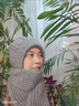 野外寻梅毛线帽子女围巾一体加厚风雪帽秋冬新款松鼠绒毛线编织女学生保暖 一体风雪帽-灰 均码 实拍图