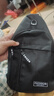 运动跑步包男休闲斜挎包手机包防泼水健身包女单肩包 黑色 实拍图