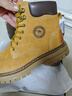 骆驼（CAMEL）【王俊凯同款】马丁靴男新款百搭男士大黄靴户外徒步工装登山靴子 GE122W7757T 金黄色 (男款) 42 实拍图