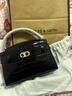CHARLES&KEITH鳄鱼纹凯莉包手提斜挎婚包包女包生日女神节礼物CK2-50270880-1 Black黑色 S 实拍图