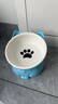 憨憨乐园猫碗陶瓷猫粮双碗斜口狗碗狗盆狗粮宠物幼猫咪吃饭食盆喝水喂食 实拍图
