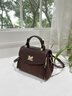 CADUNI KAISER包包女包牛皮小众剑桥包百搭手提单肩包生日礼物高级感送女友老婆 【咖啡色】实用走心 新款时尚轻奢高颜值鞋款包 实拍图