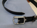 牛当家皮带男头层牛皮针扣腰带不锈钢裤带1789礼物 雅致黑 110cm 实拍图
