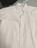 BLUE LITTLE WHITE长袖衬衫男棉商务白衬衫修身男士正装工装免烫大码职业装抗皱衬衣 纯白色【快速到货】 45 （185斤-200斤） 实拍图