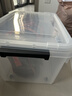 禧天龙塑料衣物收纳箱玩具整理箱车载储物箱55L 透明 3个装 带轮 实拍图
