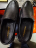 老人头（LAORENTOU）商务休闲皮鞋男春秋季透气软底牛皮正装婚礼鞋爸爸鞋 A90192 黑39 实拍图