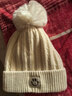 士丹熊笑脸帽子女冬季加绒加厚保暖护耳时尚冬天防寒针织毛线帽 米色 实拍图