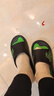 回力运动拖鞋男浴室内户外不易滑厚底凉拖鞋HL39391黑绿色45-46码 实拍图