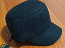 苏木佰（SOMUBAY）老人帽子男冬天加厚平顶帽爸爸帽大头围冬季保暖中老年人鸭舌帽 BQM-2502黑色【带护耳 后封口】 XL （可调节61-65CM） 实拍图