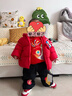 巴拉巴拉童装儿童羽绒服男童女童2025新款春装拜年服红色国风宝宝外套加厚 实拍图