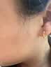 潮宏基清幻足金黄金耳环女耳饰光面养耳送女友生日礼物计价  约1.2g 实拍图
