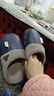 新款秋冬季棉拖鞋男女童踩屎感厚底防滑室内家居冬天加绒保暖棉拖 三角T-藏青-【升级版】 12 36/37成人偏小一码 实拍图
