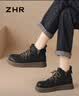 ZHR则则马丁靴女2026冬季新款加绒英伦风短靴女显瘦靴子女K288A黑色38 实拍图