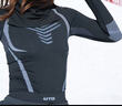 悠途（UTO）速干衣女跑步户外运动登山滑雪服保暖内衣套装 黑灰色 S 实拍图