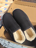 3514保暖羊毛布鞋老人鞋套脚款男士爸爸鞋冬季加厚棉鞋 黑色 43  实拍图