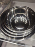 炊大皇 不锈钢盆筛五件套304钢加大加厚洗菜盆沥水和面盆沙拉拌菜调料盆 实拍图
