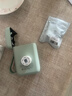 得力（deli）标签打印机 家用手持便携式 小型热敏打价格价签智能标签机便签名字打字防水姓名贴透明贴纸打印机 薄荷绿【手撕切纸】2卷白色标签纸含测试纸 实拍图