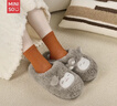 名创优品（MINISO）羊咩咩棉拖鞋女秋冬家居室内厚底月子毛毛拖鞋粉色包跟款40-41 实拍图