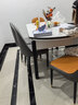 晨巢 岩板餐桌 实木餐桌椅组合现代简约可伸缩折叠吃饭桌子餐厅家具 黑白框架亮光雪山白-111皮椅 1.35米一桌六椅-12MM岩板厚度 实拍图