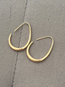 伊灿法式极简显脸小U形耳环女独特气质高级感耳圈 2025年新款爆款耳饰 法式极简显脸小U形耳环【金色】 实拍图