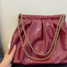 CHARLES&KEITH子母链条大容量流浪包托特包单肩斜挎包女包礼物CK2-40671449 【L号】Burgundy葡萄酒红色 L 实拍图