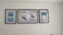 Sixpoetry 客厅装饰画现代简约沙发背景墙壁画轻奢三联晶瓷画大气高档挂画 富羽纳祥（铝合金外框） 晶瓷画左右35*50+中间70*50亮面 实拍图