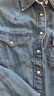 Levi's李维斯女士美式经典翻领时尚宽松简约舒适蓝色上衣牛仔衬衫 浅蓝色 86832-0018 M 实拍图