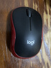 罗技（Logitech）M185鼠标 无线鼠标 办公鼠标 对称鼠标 黑色红边 带无线2.4G接收器 实拍图