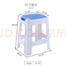 好尔塑料凳子客厅厨房加厚防滑休闲板凳叠摞高凳带提手大号蓝色 1个装 实拍图