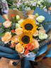艾斯维娜情人节鲜花速递向日葵混搭花束生日礼物全国同城配送 向日葵香槟韩式花束 实拍图
