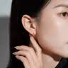 世纪缘莫比乌斯黄金耳饰5G足金无限曲面耳钉曲面相遇女送女友生日礼物 实拍图