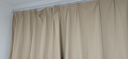 铭聚布艺（MINGJU）窗帘 全遮光窗帘成品窗帘布遮阳帘涤塔夫奶油色挂钩式2.0*2.4单片 实拍图