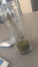 青苹果耐热玻璃茶水分离双层泡茶杯 一键开盖送领导送老师送老公送长辈 实拍图