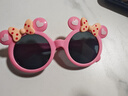 Suptmv儿童太阳镜女宝宝卡通眼镜可爱蝴蝶结墨镜女童遮阳镜出游 粉色 眼镜+眼镜袋 实拍图