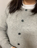 优衣库女装羊绒圆领针织短开衫479672 03 灰色 L 实拍图