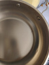 【韩剧同款】加厚不锈钢干锅海鲜锅火锅金色平底浅锅双耳锅泡面锅 迷你款17cm【金色】双柄汤锅 实拍图