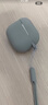 ESCASE适用airpods四代保护套airpods4保护套苹果无线蓝牙耳机防摔防尘硅胶男女防污耐磨灰色+挂绳 实拍图