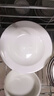 洁雅杰陶瓷盘家用白瓷盘子8.5英寸釉下彩螺纹草帽盘微波炉可用4只装 实拍图