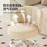 喻品矮凳滑轮带靠背家用客厅移动美缝圆板凳成人便携小凳子HK5215米白 实拍图