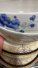 琉皓景德镇釉下彩陶瓷碗饭碗健康中式小清新可微波餐具加厚防烫米饭碗 6英寸面碗4个 实拍图