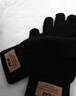 匹克冬季保暖手套防寒针织毛线手套户外骑行电动车防滑可触屏棉手套黑 实拍图
