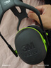 3M隔音耳罩睡觉防噪音工业降噪33db 黑绿色X4A耳罩 1副 实拍图