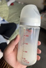 贝亲（Pigeon）玻璃奶瓶宽口径防胀气240ml M号奶嘴 3月+ AA187  实拍图
