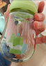 小土豆（potato）吸管奶瓶婴儿玻璃宽口径带手柄重力球配L号4个月以上 240ml艾草绿 实拍图
