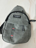 新款牛津布包潮流商务胸包男女单肩包帆布休闲背包防刮耐磨斜挎包 深灰色【简约时尚】 实拍图