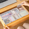 多功能文具盒笔盒收纳盒 透明桌面收纳神器带盖收纳箱ins风 书桌化妆品配件家用收纳 透明文具盒【2个装】 实拍图