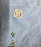金号纯棉枕巾 家用寝室宿舍吸水吸汗枕巾 加大加厚 80*50cm 刺绣小花 蓝色2条 实拍图