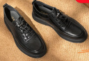 金利来（Goldlion）板鞋男鞋秋季休闲鞋男皮鞋男柔软运动鞋休闲男士皮鞋 黑色(四季款) 38 实拍图